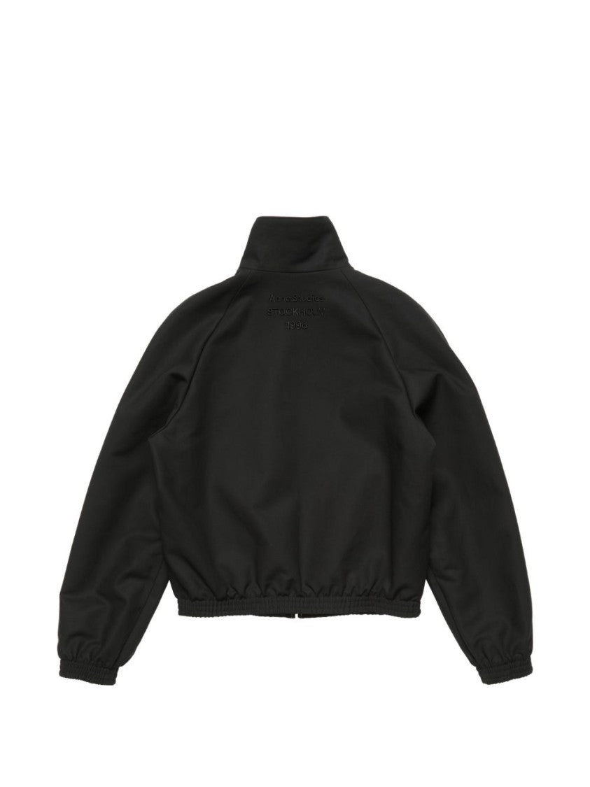 Acne Studios Cropped High Collar Embossed Jacket