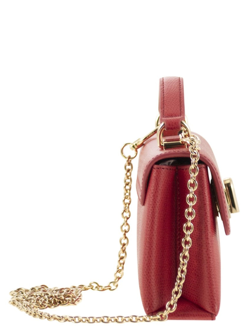 Furla Structured Mini Shoulder Bag With Removable Chain Strap