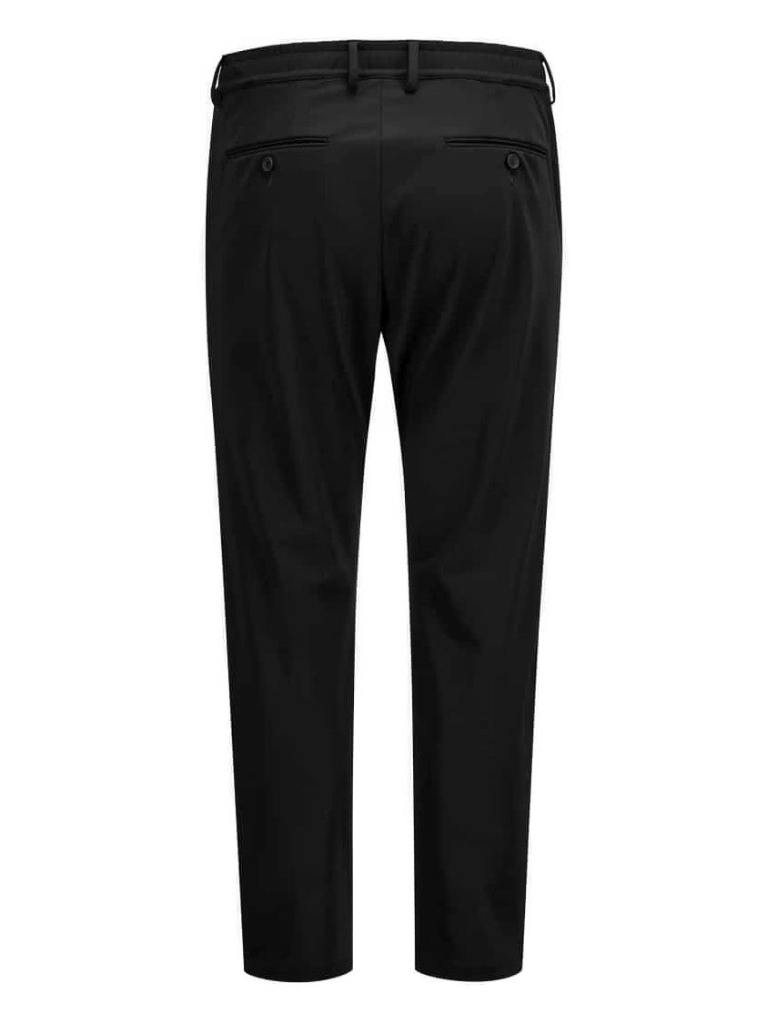 Cruna Tailored Black Flat Front Comfort Trousers