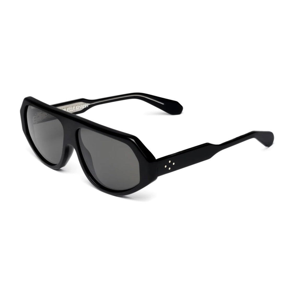 Emmanuelle Khanh Black Ozone Acetate Sunglasses