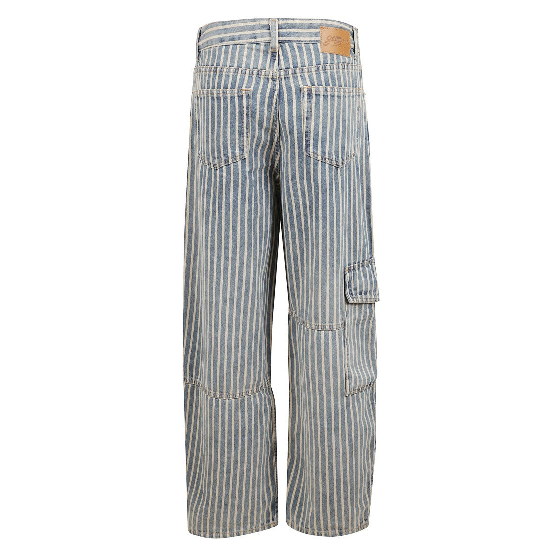 Ganni Wide-Leg Striped Cargo Pants