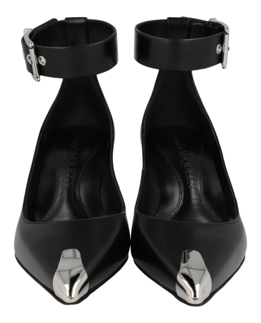 Alexander Mcqueen Buckle Leather Heels
