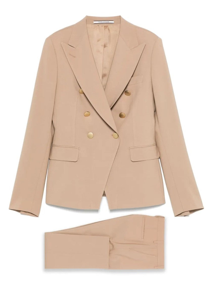 Tagliatore Double-Breasted Tailored Suit With Classic Lapel