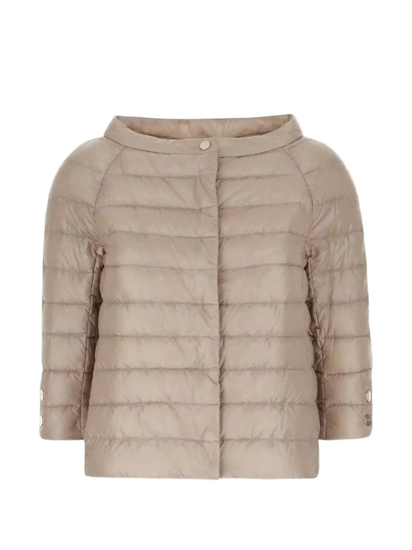 Herno Neutral Piumino Quilted Boxy Polyamide Jacket