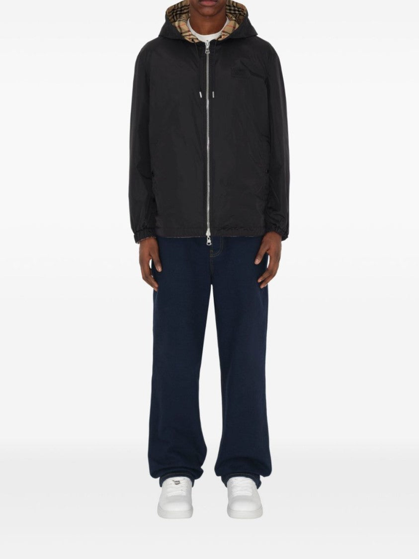 Burberry Vintage Check Jacket With Drawstring Hood