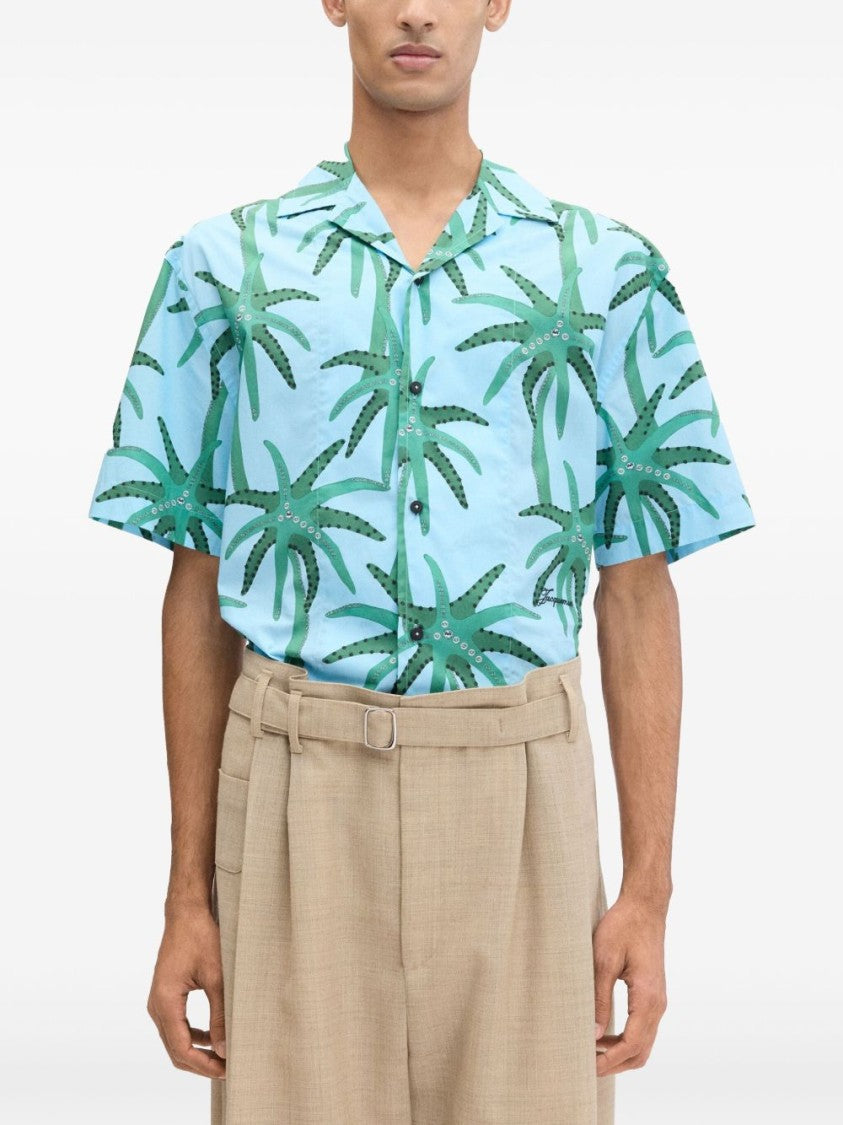 Jacquemus Aqua Blue Short-Sleeved Shirt