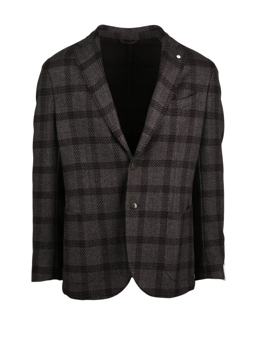 L.B.M. 1911 Rounded Checkered Jacket With Unlined Construction