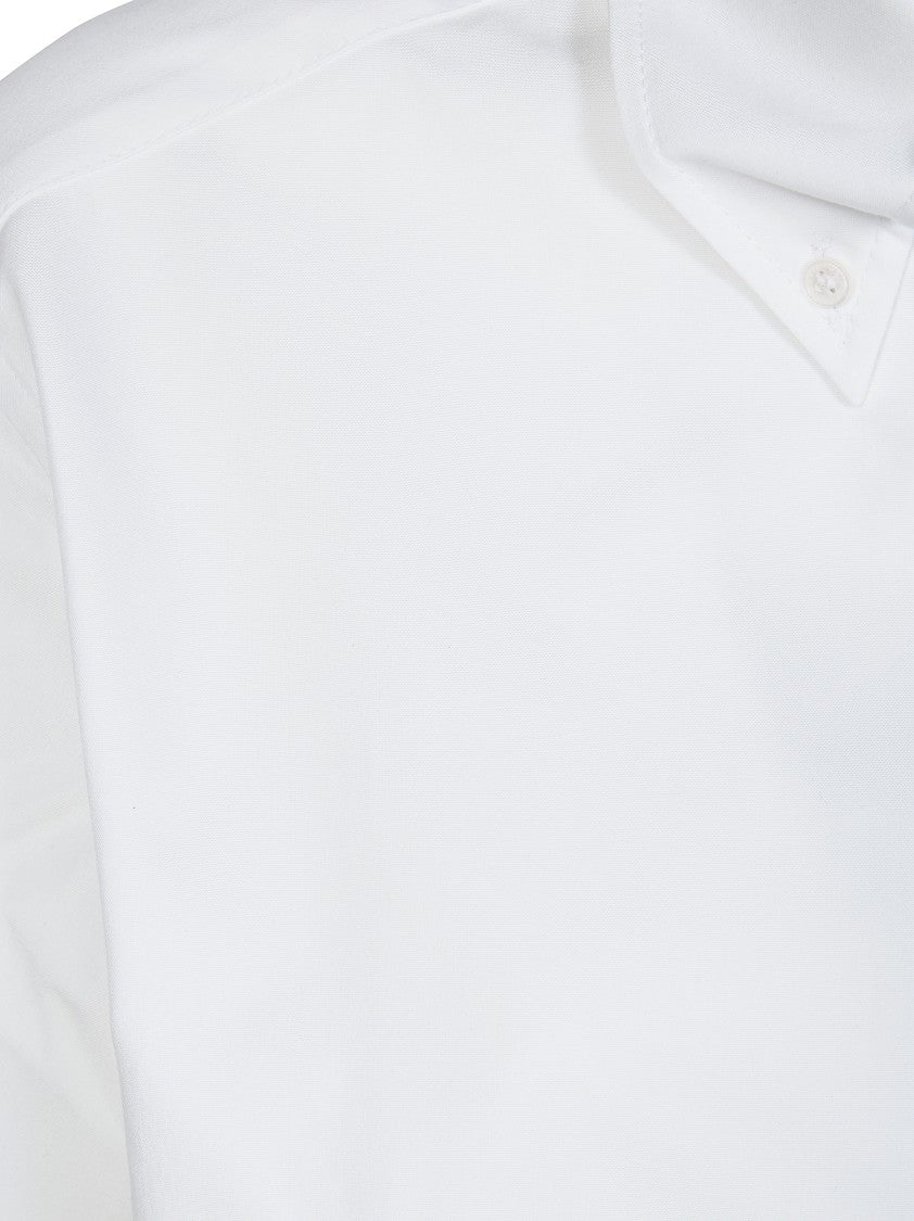 Victoria Beckham White Cropped Boxy Shirt