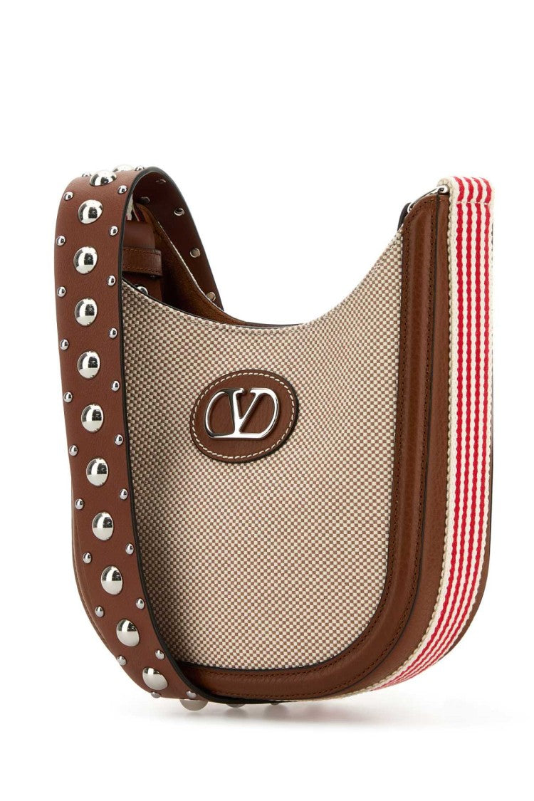 Valentino Garavani Two-Tone Canvas Vlogo Signature Crossbody Bag