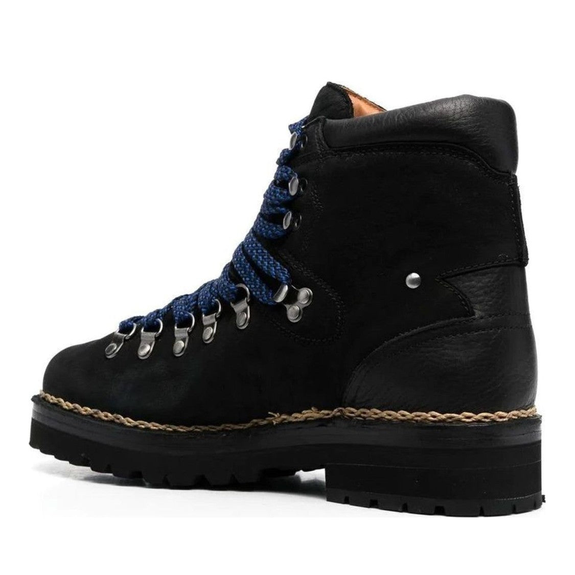 Polo Ralph Lauren Black Leather Mid-Cut Padded Collar Boots