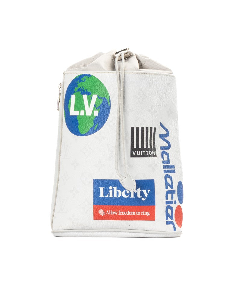 Louis Vuitton Chalk Sling Pm Logo Story Monogram