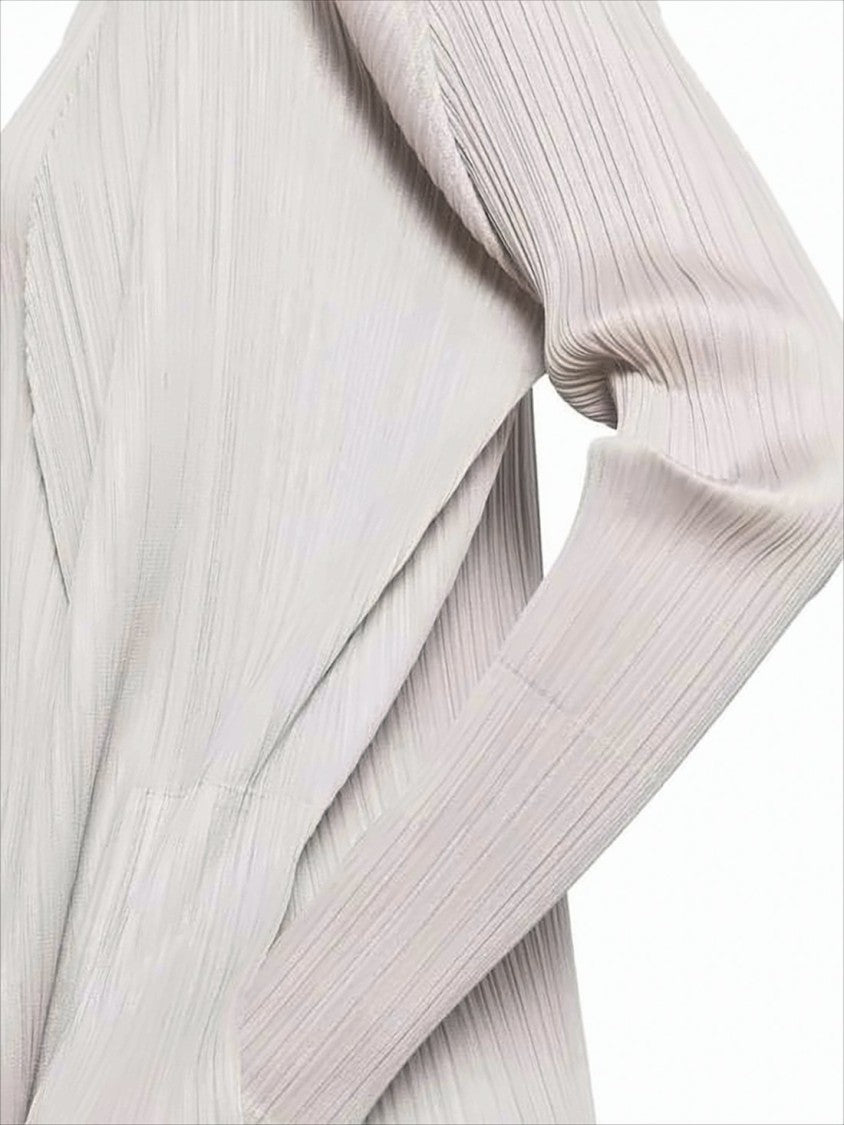 Pleats Please Lightweight Pleated Cardigan With Relaxed Open Front