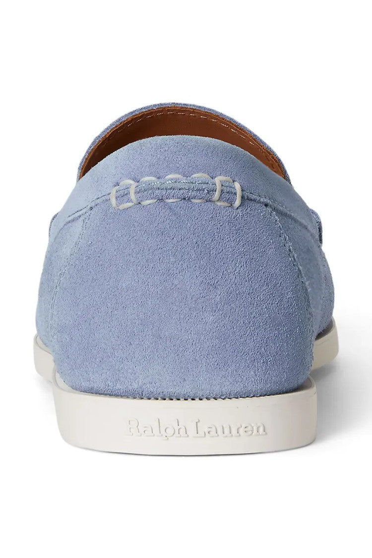 Polo Ralph Lauren Suede Loafers With Moccasin Toe And Detailed Stitching
