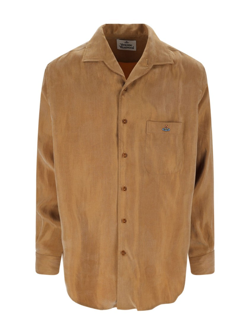 Vivienne Westwood Suede Effect Shirt – Brown