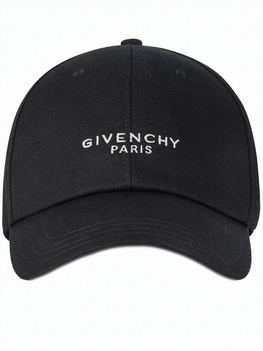 Givenchy Structured Black Baseball Cap With Curved Brim And Embroidered Detail