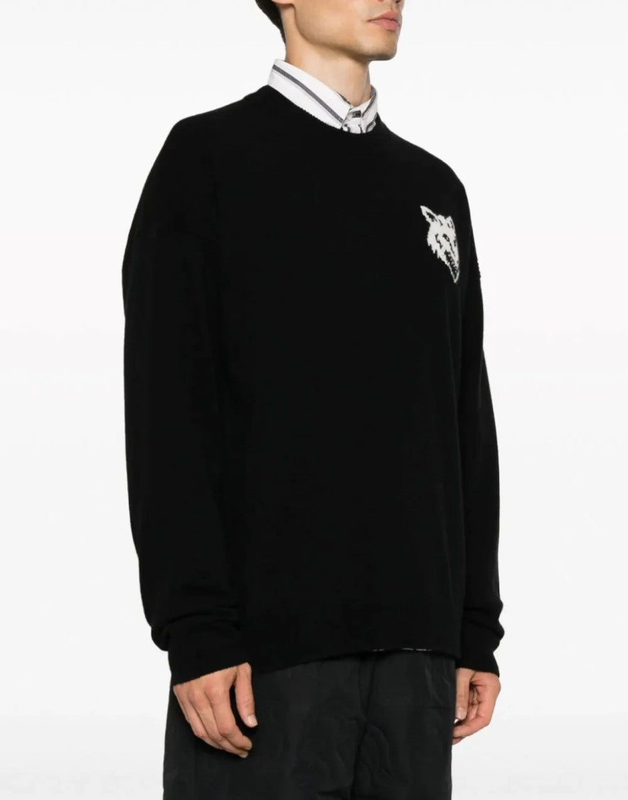 Maison Kitsuné Fox Head Intarsia Logo Sweater