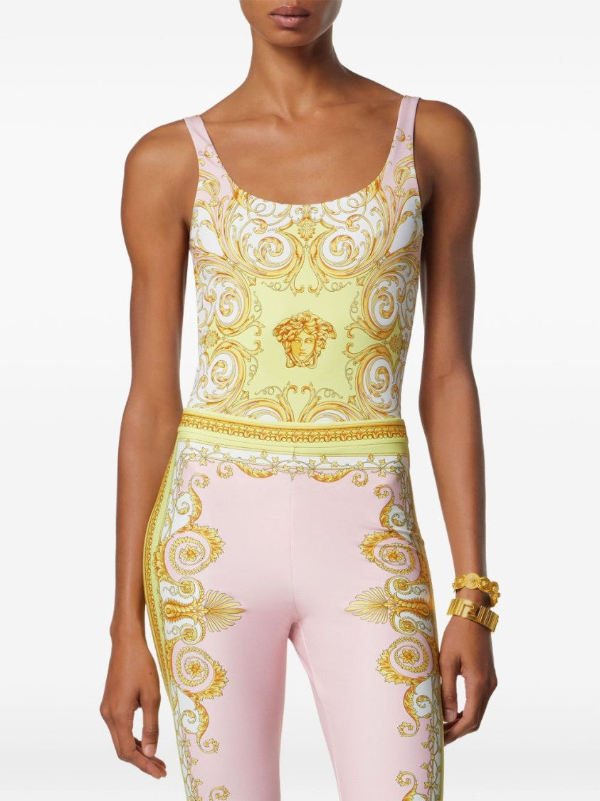 Versace Ornate Baroque Print One-Piece Swimsuit
