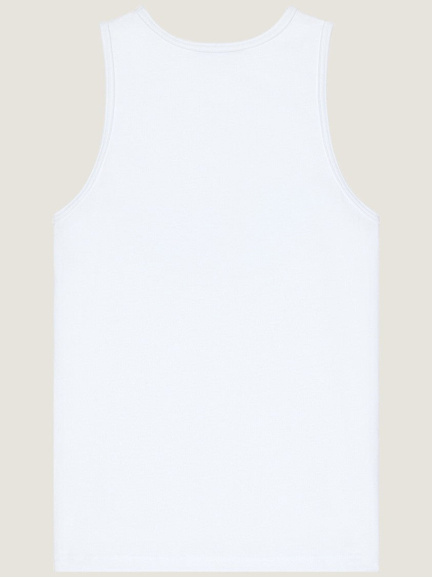 Givenchy White Slim Fit Distressed Graphic Tank