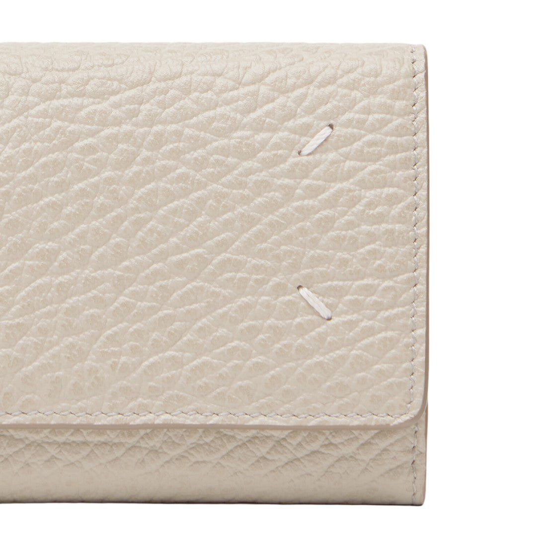 Maison Margiela Textured Leather Wallet With Iconic Stitching