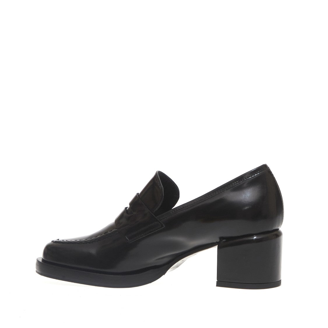 Poesie Veneziane Brushed Black 50 Heel Moccasins