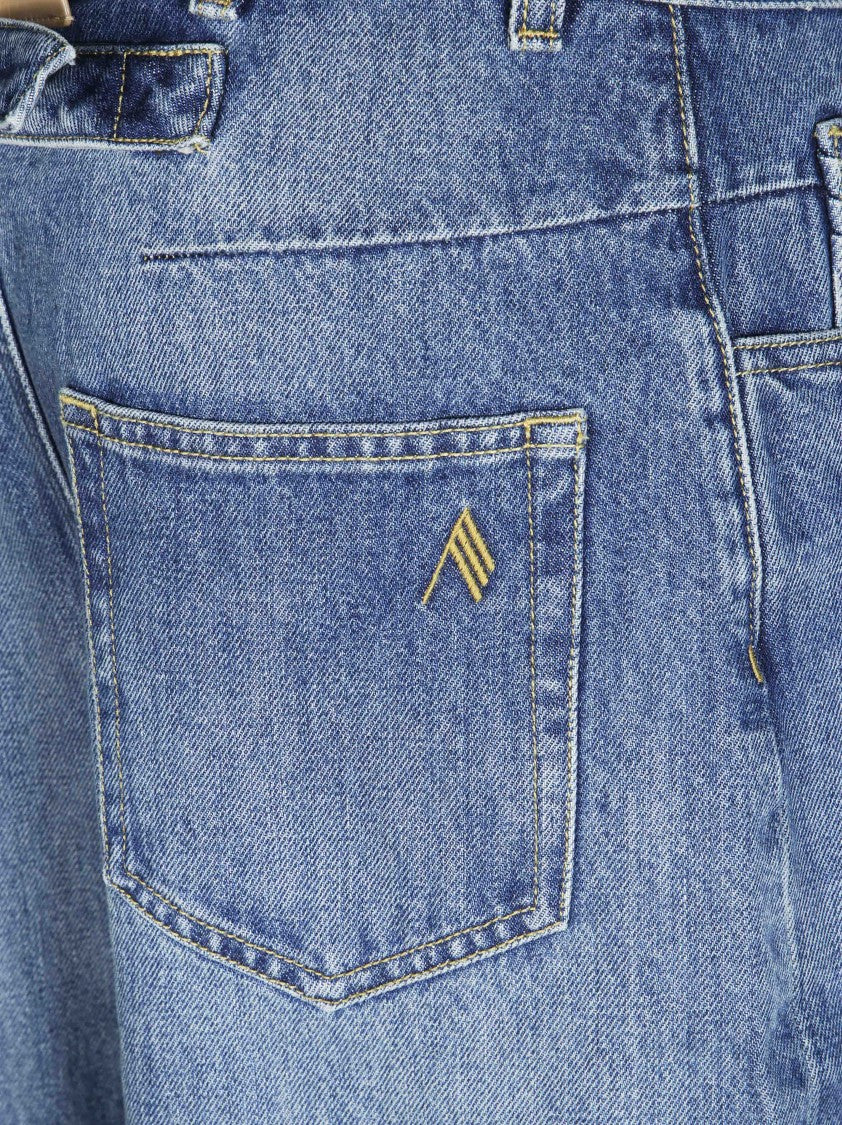 The Attico Mid-Blue Cropped Jeans