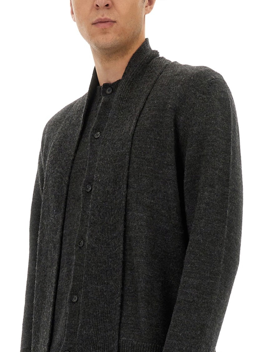 Mm6 By Maison Margiela Button-Up Wool Cardigan With Shawl Collar