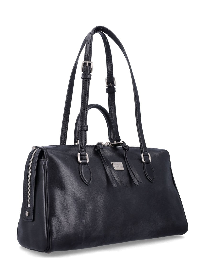 Dolce & Gabbana Vittoria Black Calfskin Bag