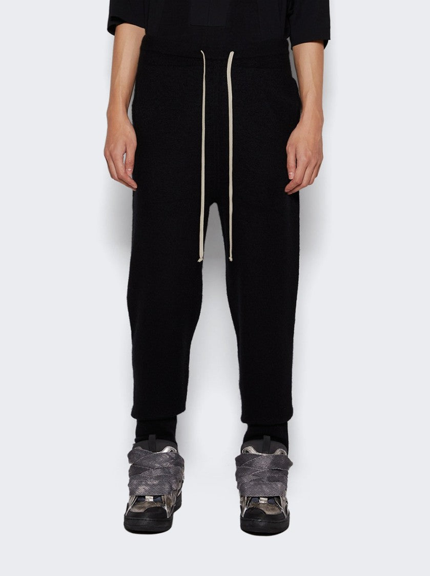 Rick Owens Relaxed Black Track Pants With Elasticated Waistband