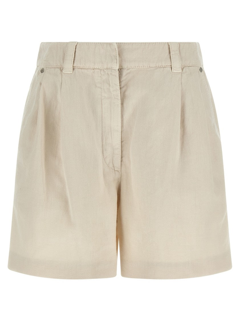 Brunello Cucinelli 'Baggy' Cotton And Linen Shorts
