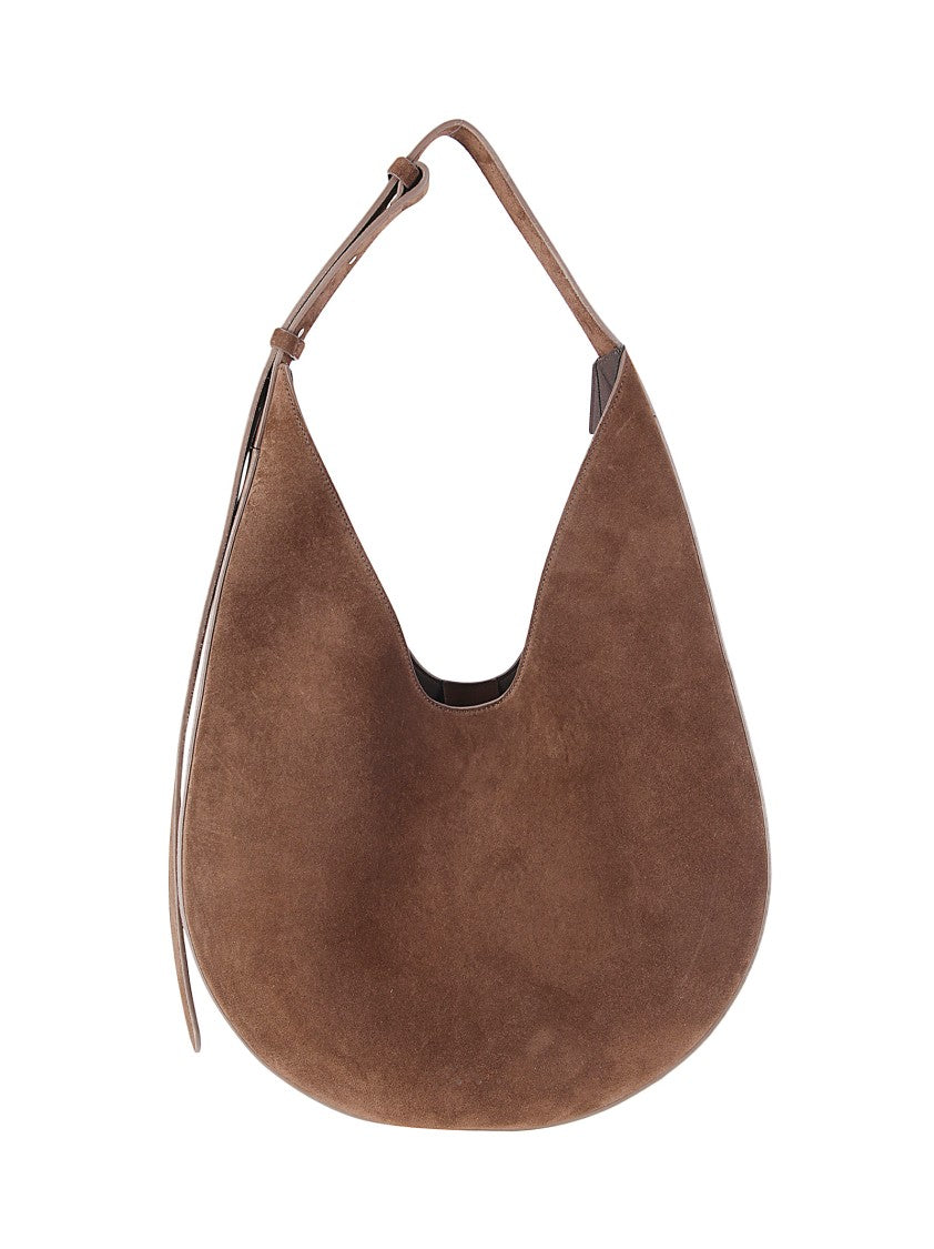 Aesther Ekme Brown Suede-Effect Calfskin Hobo Bag