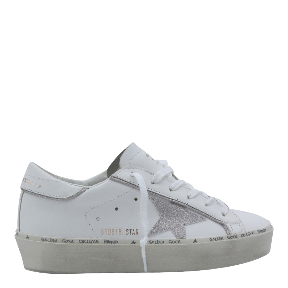 Golden Goose White Leather Low-Top Sneakers
