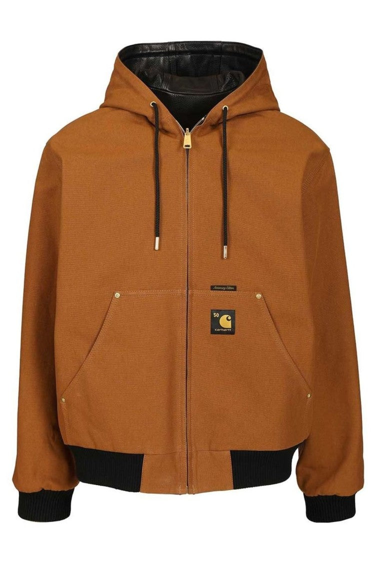 Carhartt Wip Smooth Black Leather Jacket