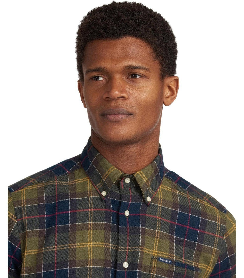 Barbour Fortrose Tartan Green Blue Shirt