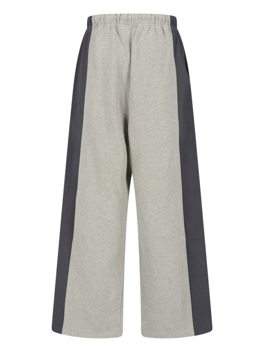 Fear Of God Essentials Grey Cotton Panel Design Wide-Leg Sweatpants