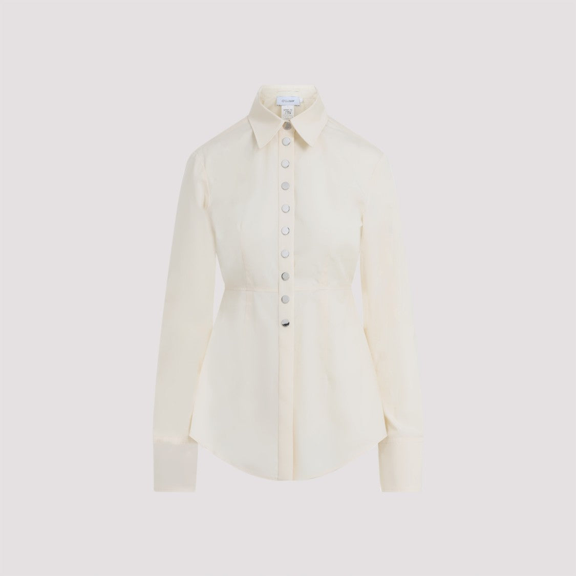 Sportmax Pointed Collar Butter White Cotton Azoto Shirt