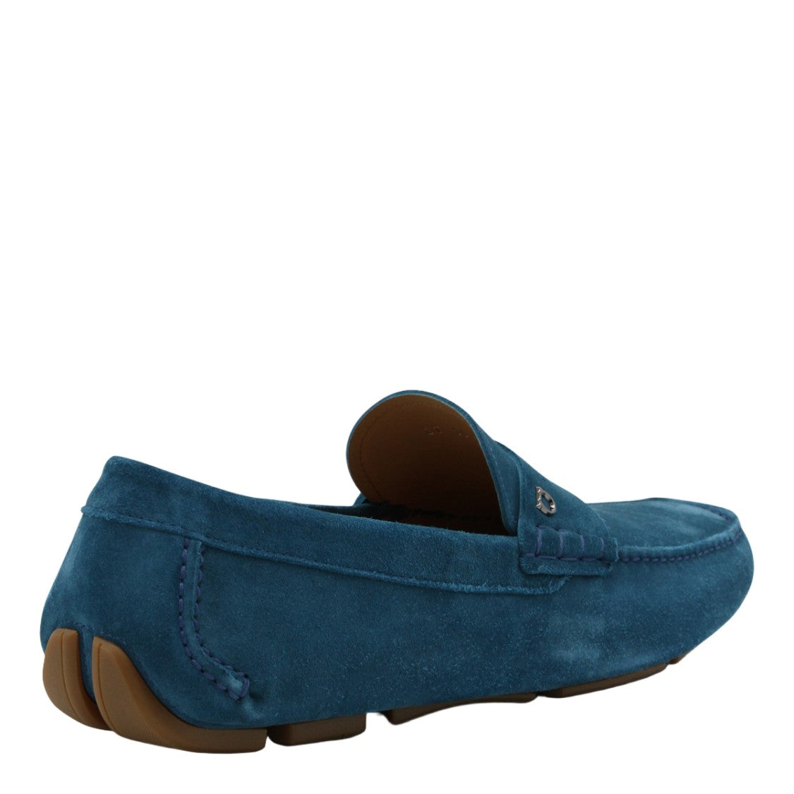Ferragamo Suede Loafer-Designed Flat Shoes With Moccasin Stitching