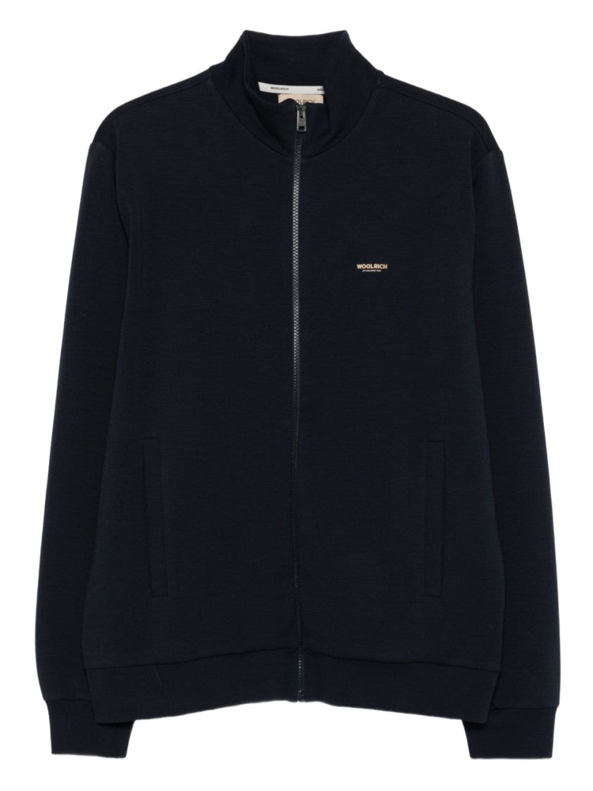 Woolrich Relaxed Fit Full-Zip Sweatshirt With Stand-Up Collar