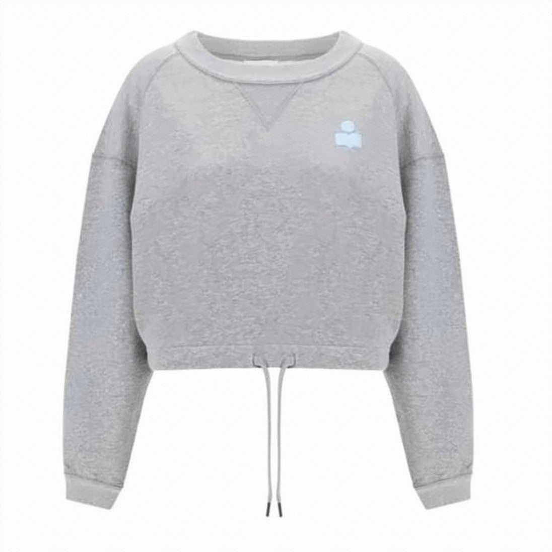Isabel Marant Relaxed Fit Cropped Sweatshirt With Adjustable Hem