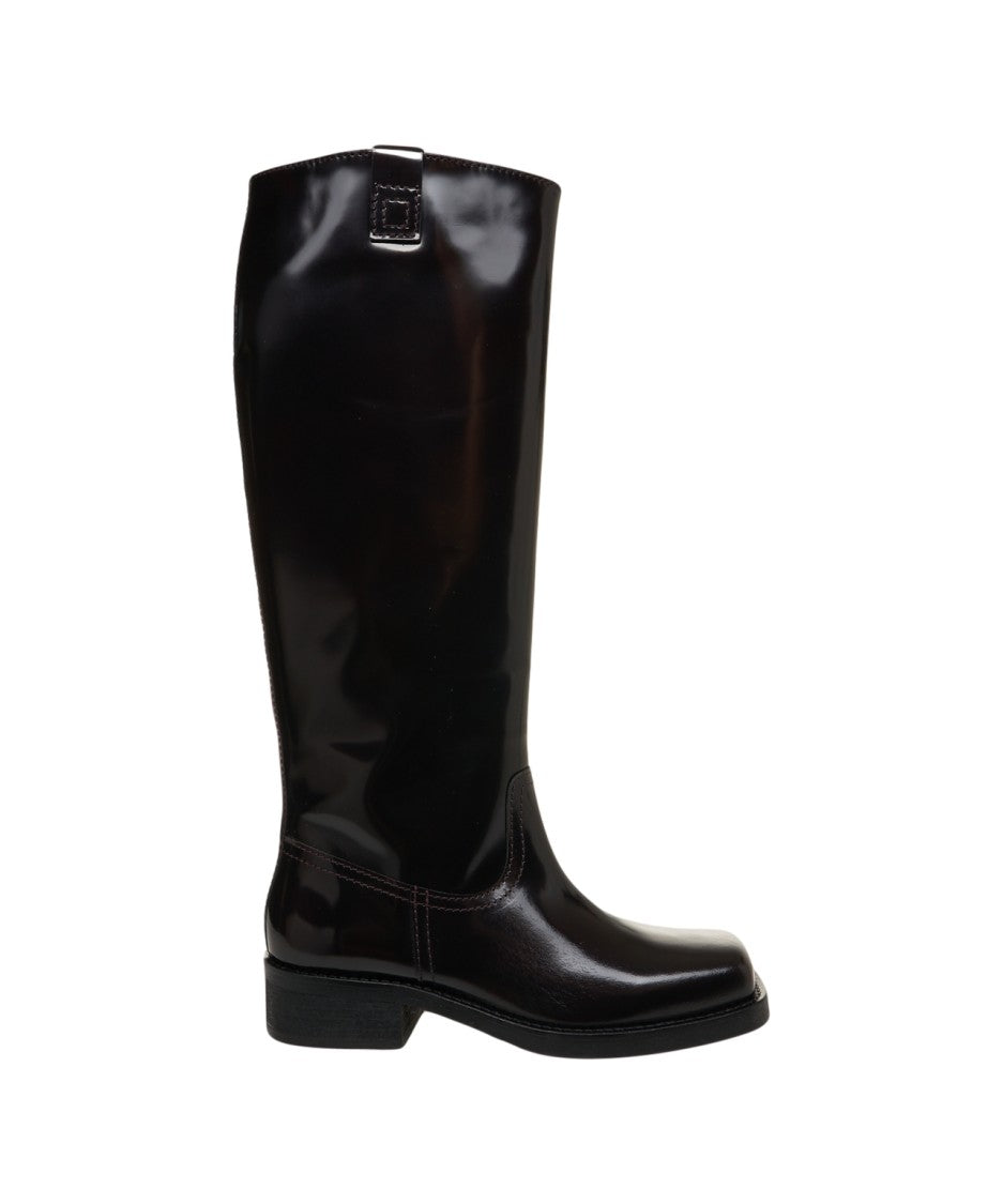 Billi Bi Patent Leather Knee-High Boots
