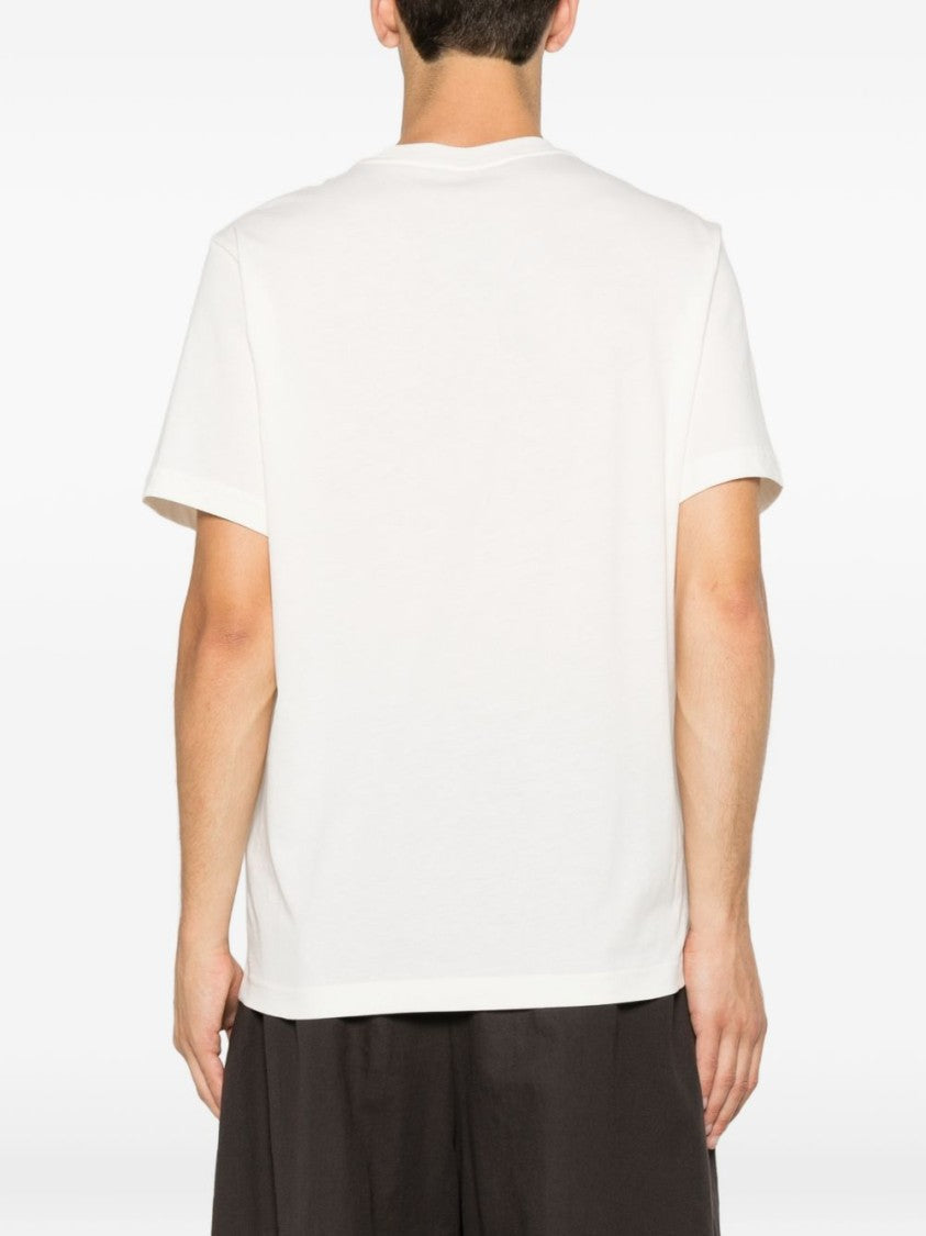 Moncler Short-Sleeve White T-Shirt With Bold Logo