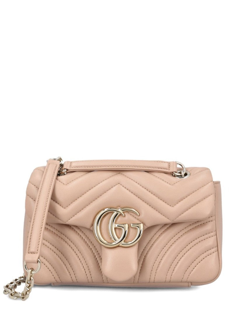 Gucci Chevron-Pattern Lamb Leather Handbag