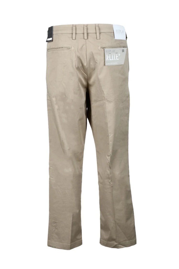 Replay Straight-Leg Classic Fit Replay Pants With Subtle Sheen