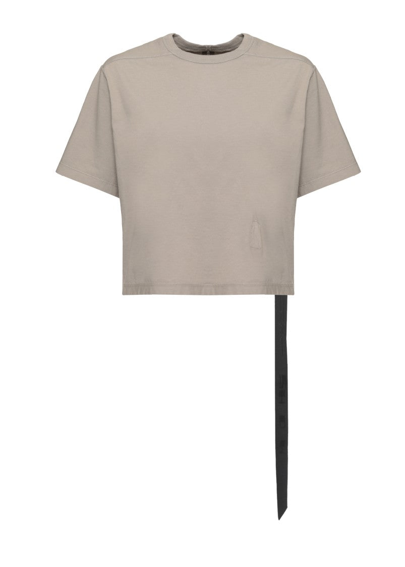 Drkshdw Grey Lace-Trim Cropped Cotton T-Shirt