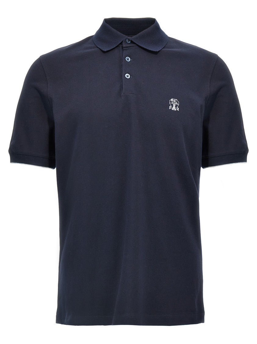 Brunello Cucinelli Logo Piqué Polo Shirt