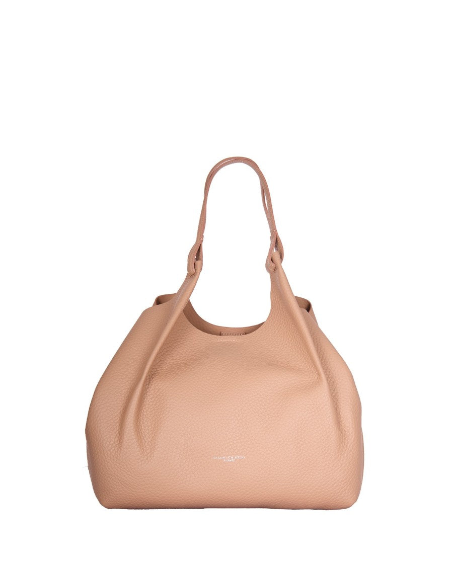 Gianni Chiarini Borsa Dua Shoulder Bag In Soft Large-Grain Leather