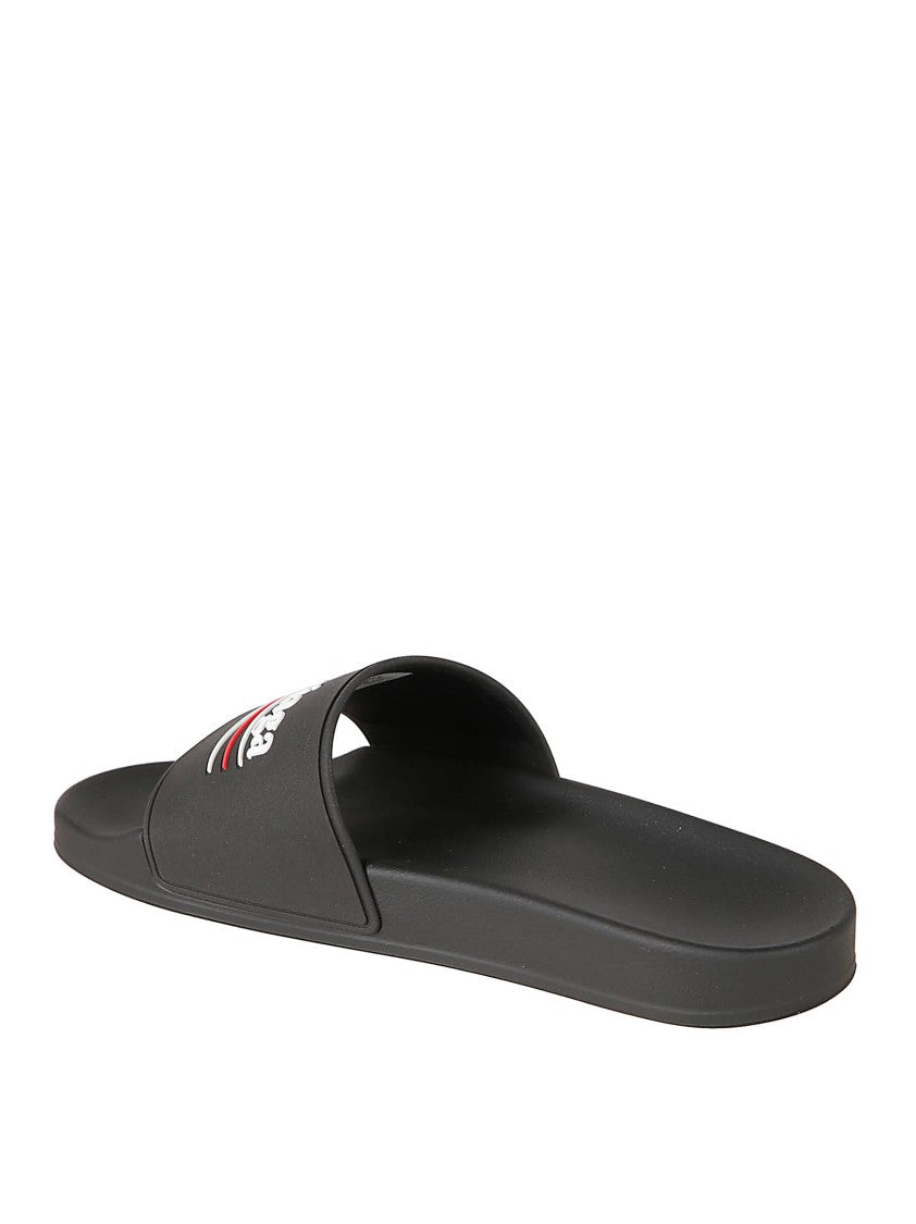Balenciaga Slide Sandals With Political Campaign Motif