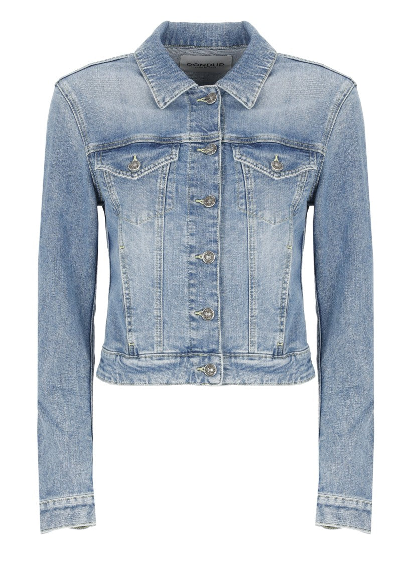 Dondup Blue Cotton Jeans Jacket
