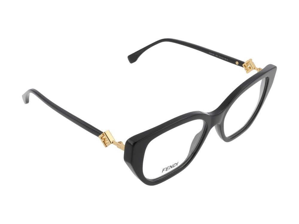 Maison Fendi Fe50100i Glossy Rectangular Frame Glasses