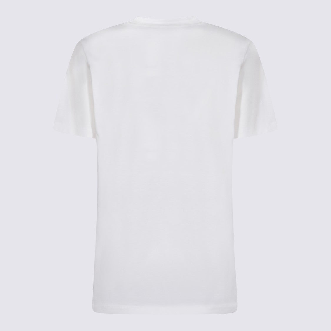 Blumarine Crystal-Embellished White Cotton T-Shirt With Crew Neck Design