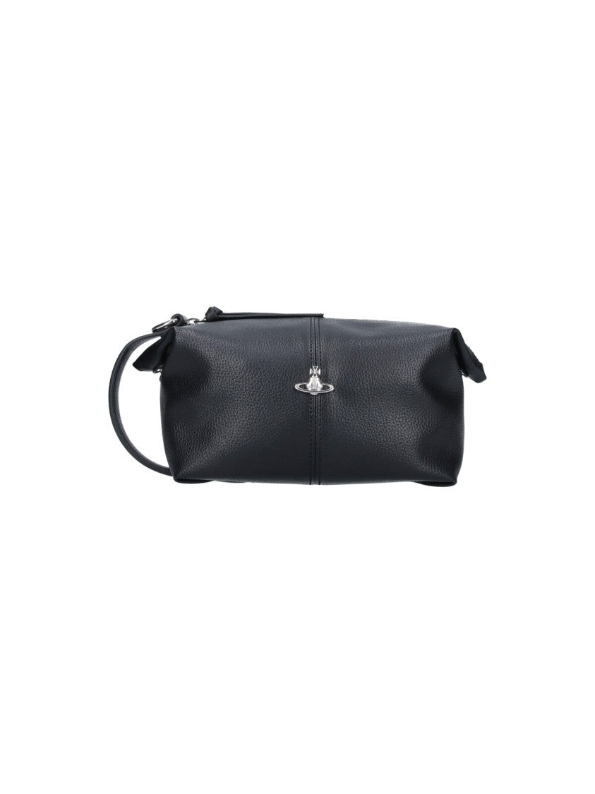 Vivienne Westwood Black Wash Bag Textured Pu Pouch